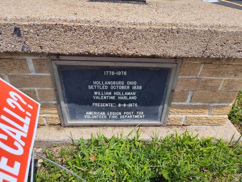 Hollansburg, Ohio Marker. Click for full size. Hollansburg, Ohio Marker image. Click for full size.