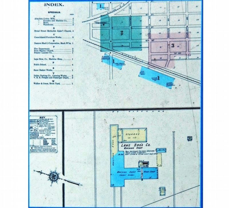 Marker detail: Sanborn Fire Insurance Map, 1910 image. Click for full size.