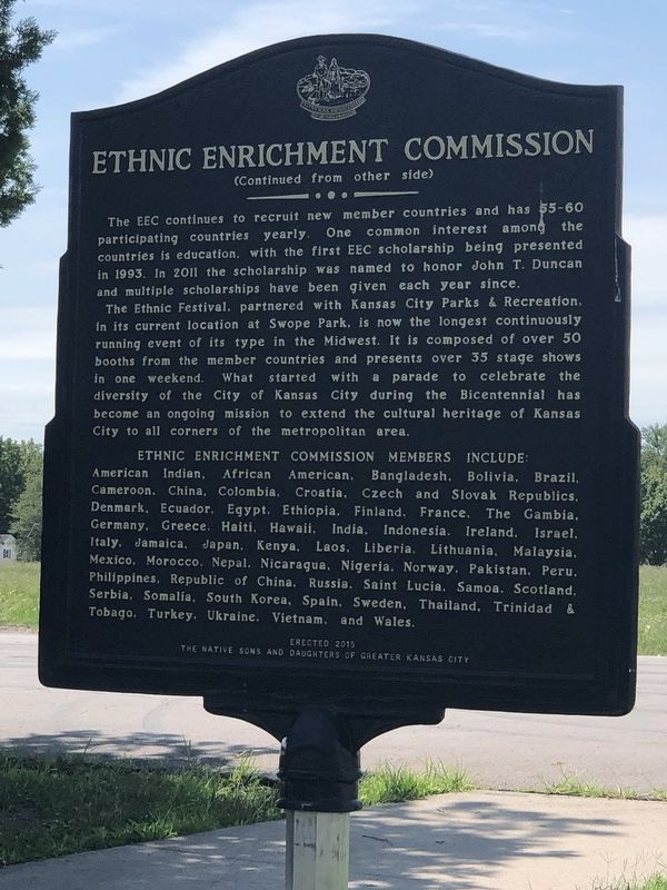 Ethnic Enrichment Commission Marker, Side Two. Click for full size. Ethnic Enrichment Commission Marker, Side Two image. Click for full size.
