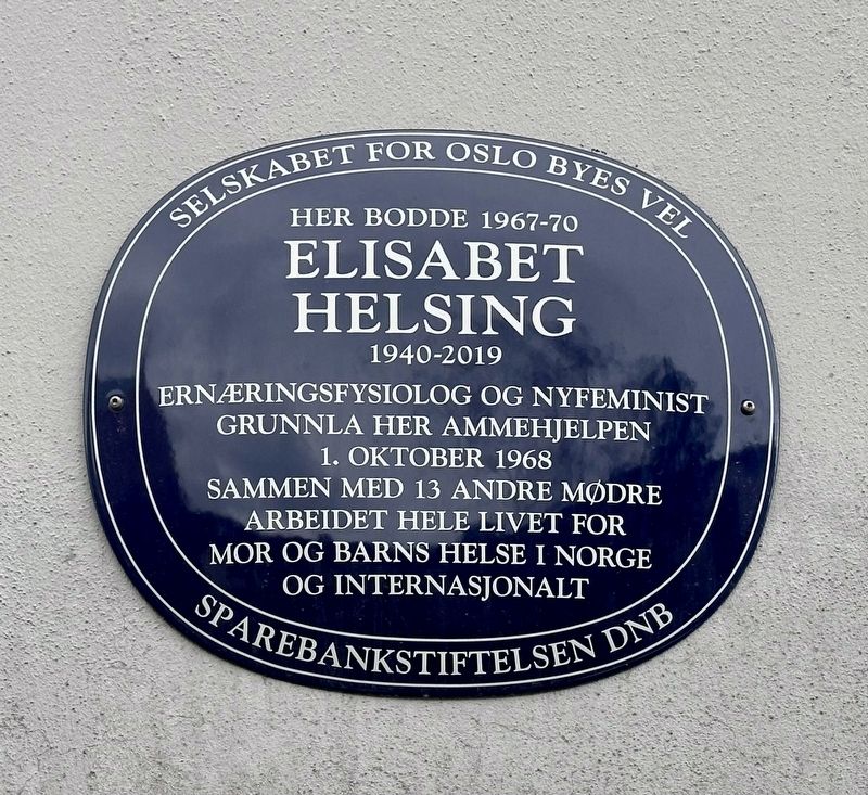 Elisabet Helsing Marker. Click for full size. Elisabet Helsing Marker image. Click for full size.