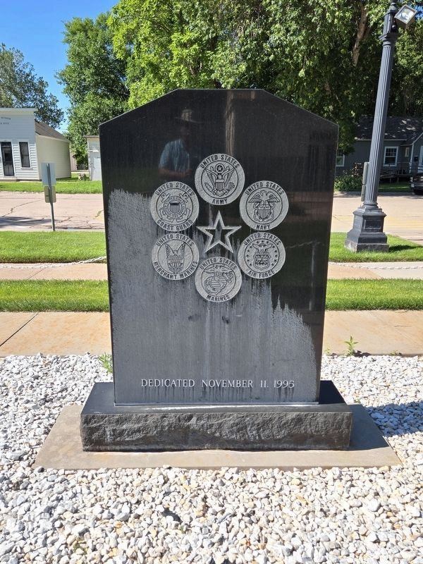 Veterans Memorial Marker, Side Two. Click for full size. Veterans Memorial Marker, Side Two image. Click for full size.