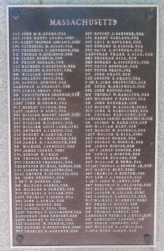 Massachusetts Medal of Honor Recipients Marker image. Click for full size.