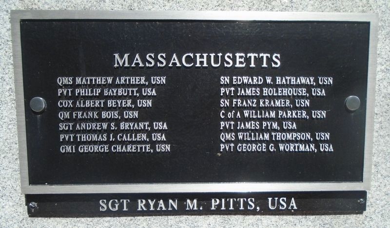 Massachusetts Medal of Honor Recipients Marker image. Click for full size.