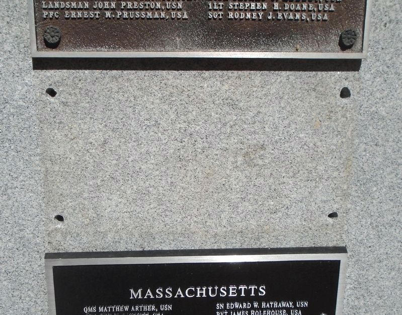 Massachusetts Medal of Honor Recipients Missing Marker image. Click for full size.