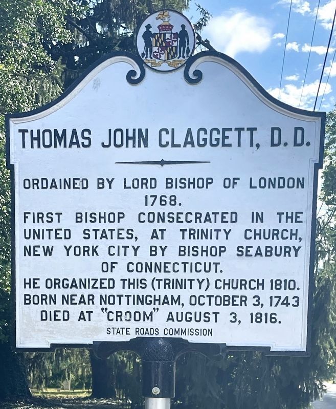 Thomas John Claggett, D.D. Marker. Click for full size. Thomas John Claggett, D.D. Marker image. Click for full size.