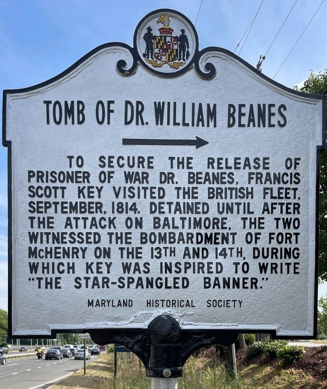 Tomb of Dr. William Beanes Marker. Click for full size. Tomb of Dr. William Beanes Marker image. Click for full size.
