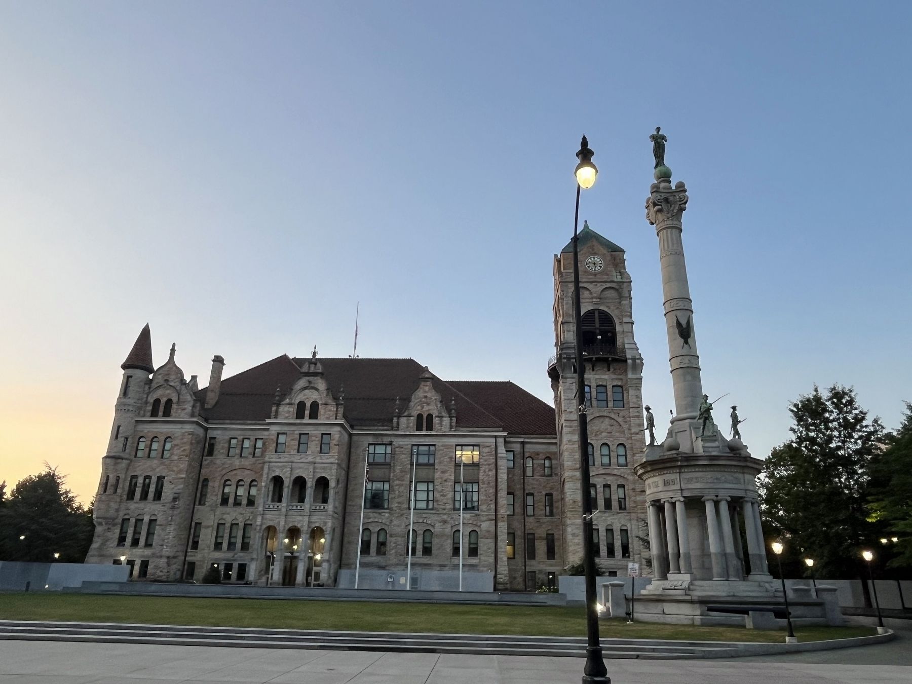 Lackawanna County Soldiers and Sailors Monument in front of Lackawanna County Courthouse. Click for full size. Lackawanna County Soldiers and Sailors Monument in front of Lackawanna County Courthouse image. Click for full size.