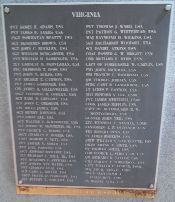 Virginia Medal of Honor Recipients Marker image. Click for full size.