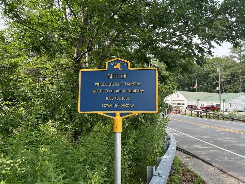 Site of Wheelerville Tannery Marker. Click for full size. Site of Wheelerville Tannery Marker image. Click for full size.