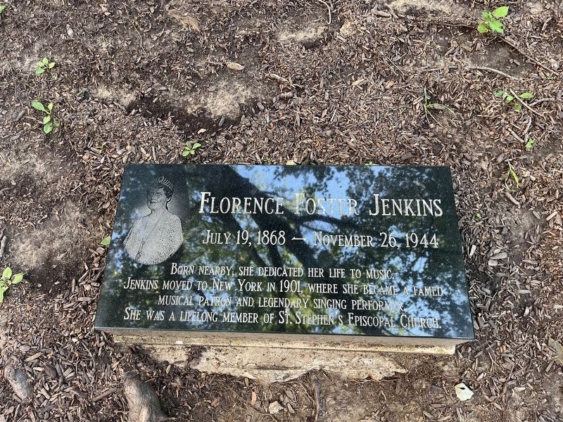 Florence Foster Jenkins Marker. Click for full size. Florence Foster Jenkins Marker image. Click for full size.