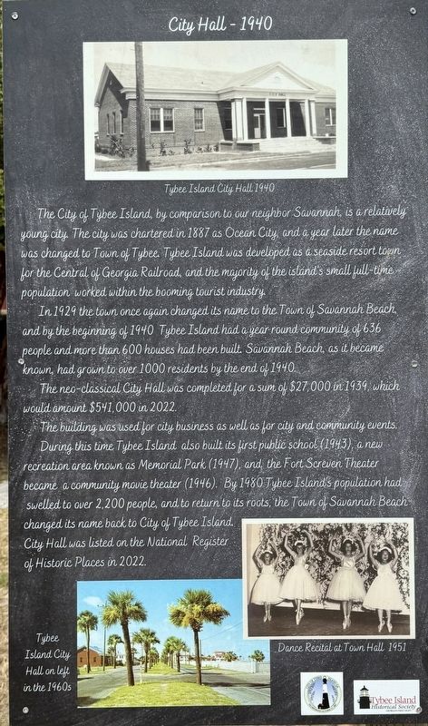 City Hall - 1940 Marker. Click for full size. City Hall - 1940 Marker image. Click for full size.