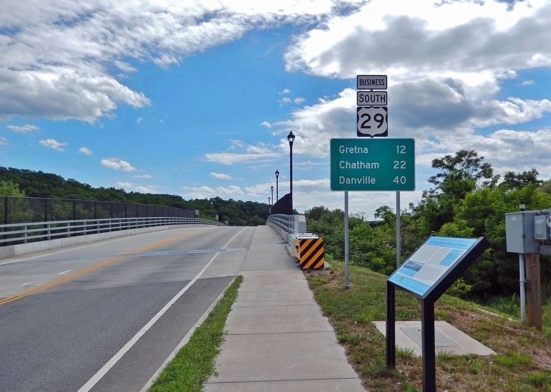 1928 Bridge Between Hurt and Altavista Marker image. Click for full size.