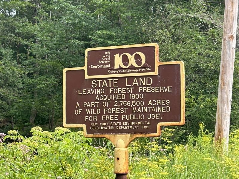 Leaving State Land Marker. Click for full size. Leaving State Land Marker image. Click for full size.