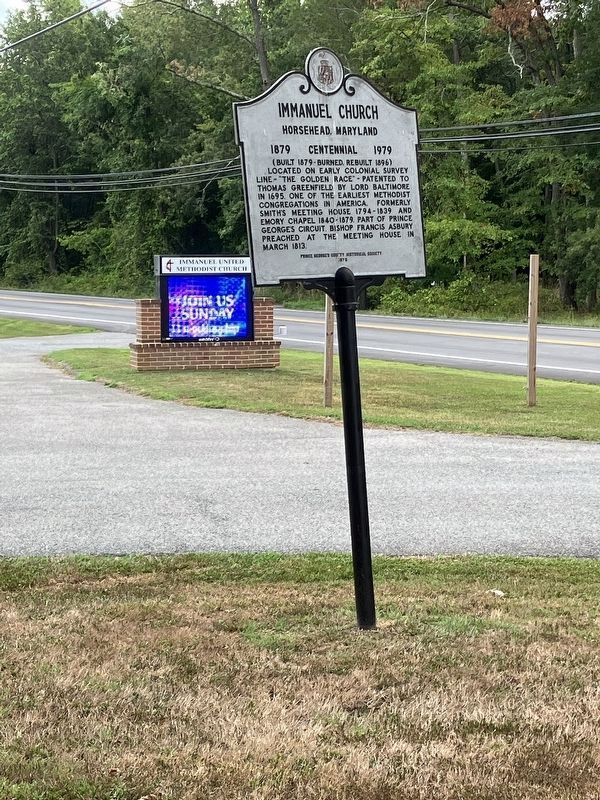 Immanuel Church Marker. Click for full size. Immanuel Church Marker image. Click for full size.