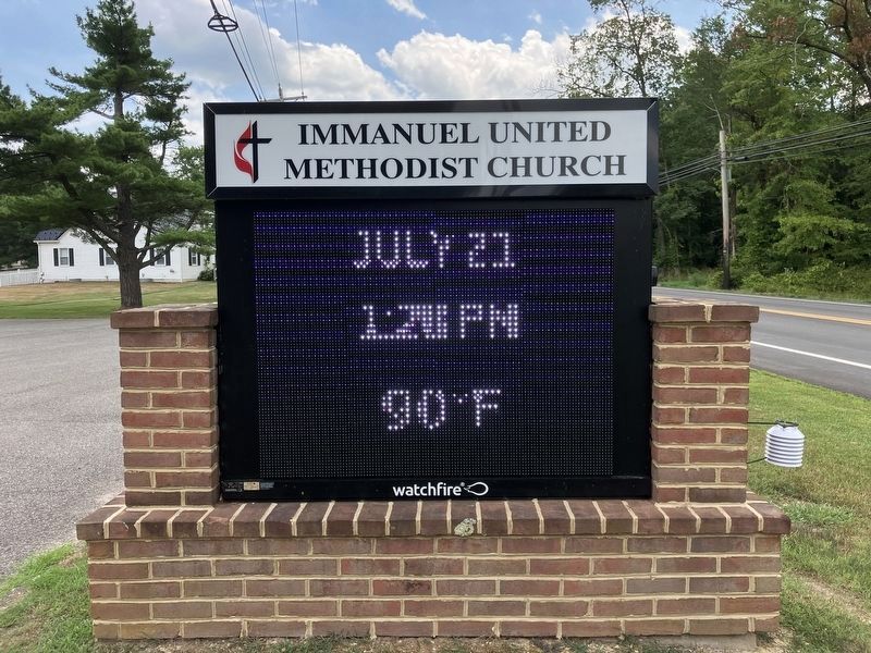 Immanuel United Methodist Church sign. Click for full size. Immanuel United Methodist Church sign image. Click for full size.