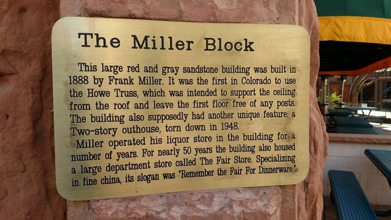 The Miller Block Marker. Click for full size. The Miller Block Marker image. Click for full size.