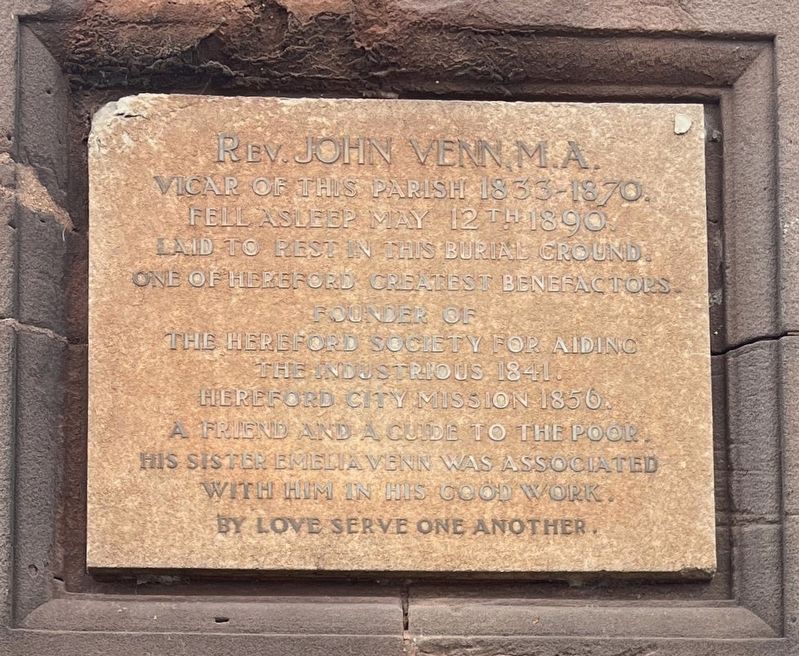Rev. John Venn, M.A. Marker. Click for full size. Rev. John Venn, M.A. Marker image. Click for full size.