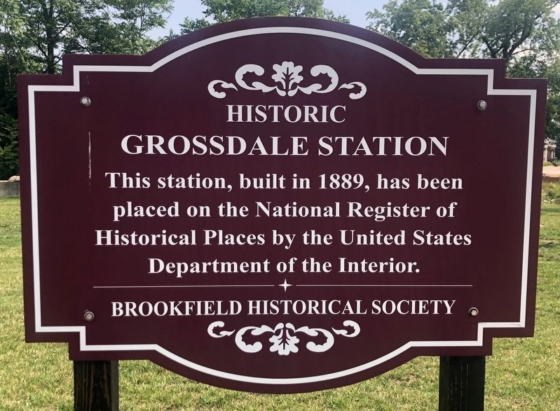 Historic Grossdale Station Marker. Click for full size. Historic Grossdale Station Marker image. Click for full size.