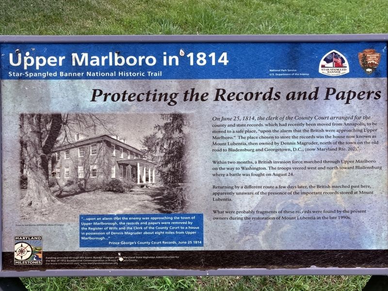 Protecting the Records and Papers Marker. Click for full size. Protecting the Records and Papers Marker image. Click for full size.