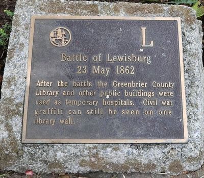 Battle of Lewisburg Marker. Click for full size. Battle of Lewisburg Marker image. Click for full size.