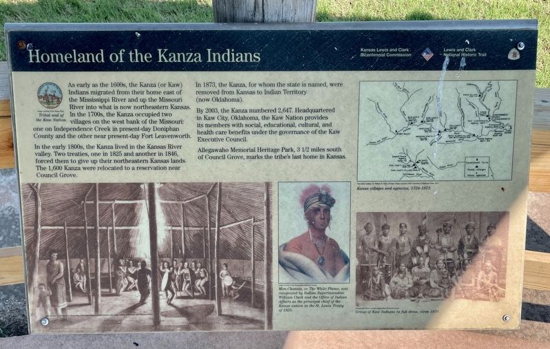 Homeland of the Kanza Indians Marker. Click for full size. Homeland of the Kanza Indians Marker image. Click for full size.