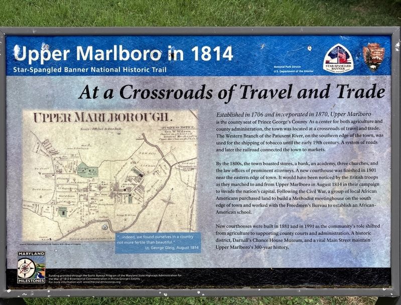 At a Crossroads of Travel and Trade Marker image. Click for full size.