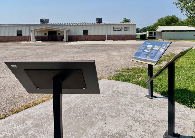 View from marker towards the Troy Community Center. image. Click for full size.