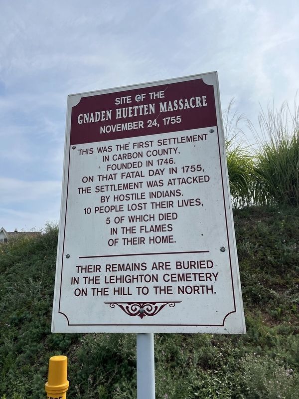 Site of the Gnaden Huetten Massacre Marker image. Click for full size.