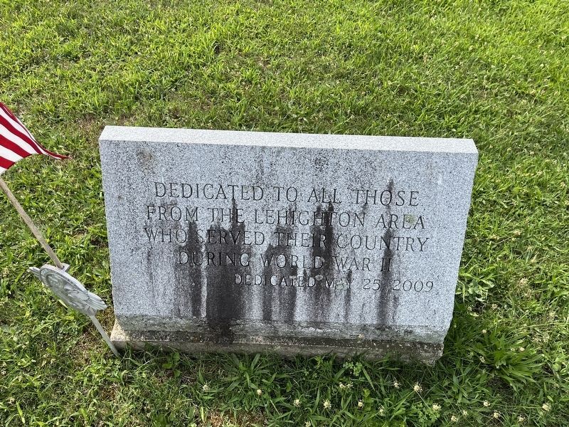 World War II Memorial Marker. Click for full size. World War II Memorial Marker image. Click for full size.