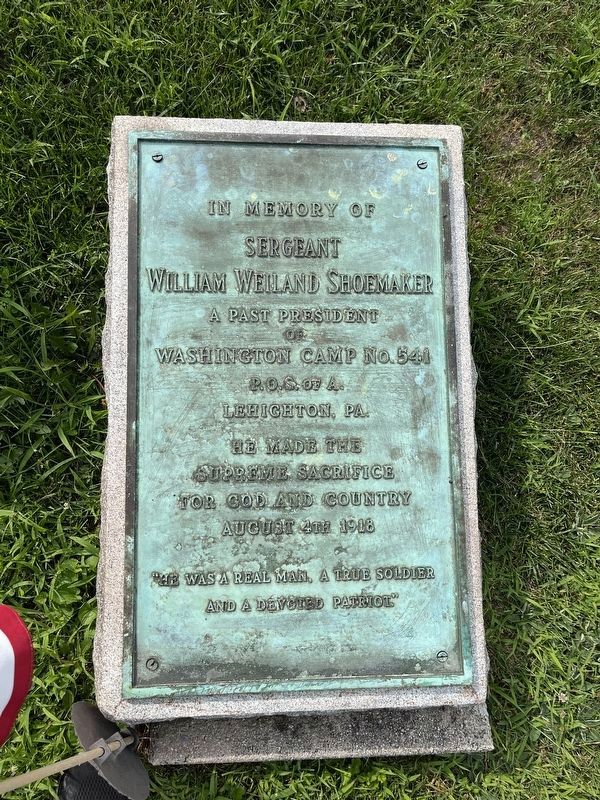 In Memory of Sergeant William Weiland Shoemaker Marker. Click for full size. In Memory of Sergeant William Weiland Shoemaker Marker image. Click for full size.