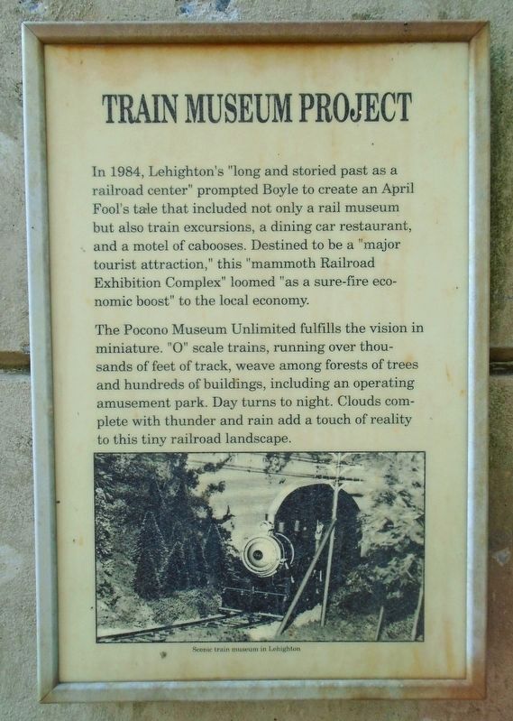 Train Museum Project Marker. Click for full size. Train Museum Project Marker image. Click for full size.