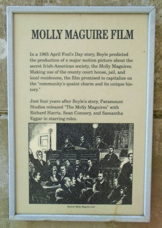 Molly Maguire Film Marker image. Click for full size.