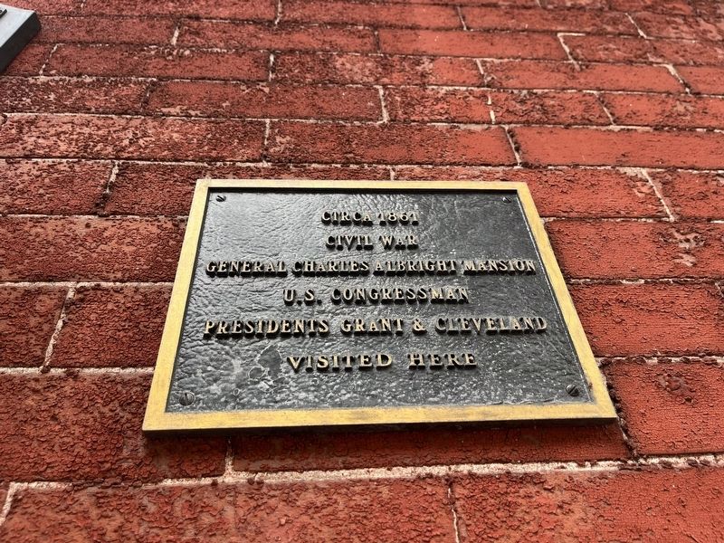 General Charles Albright Mansion Marker. Click for full size. General Charles Albright Mansion Marker image. Click for full size.