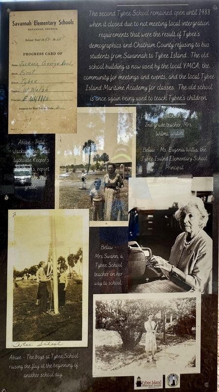 The Second Tybee Island Elementary School Marker image. Click for full size.