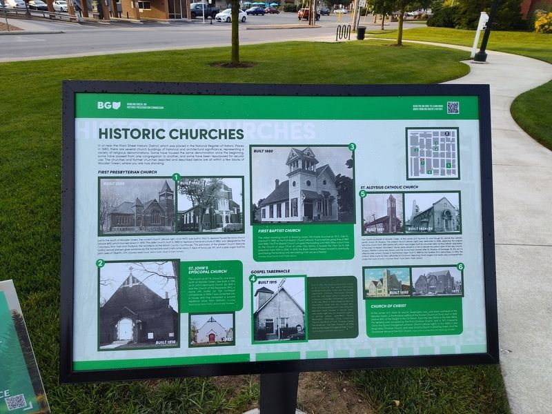 Historic Churches Marker. Click for full size. Historic Churches Marker image. Click for full size.