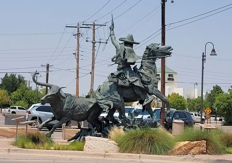 The view of the El Vaquero statue from across the street. Click for full size. The view of the El Vaquero statue from across the street image. Click for full size.