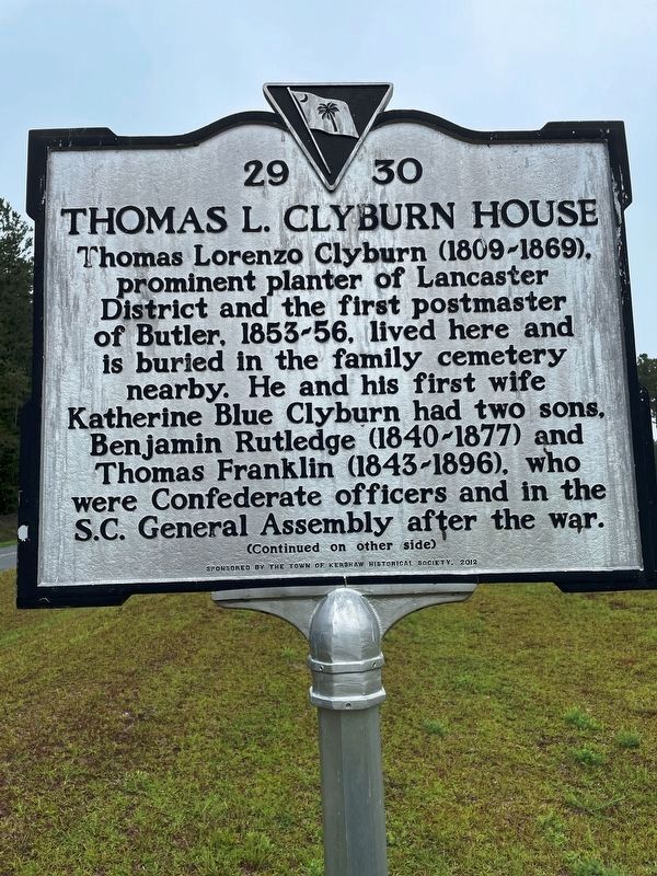 Thomas L. Clyburn House Marker (side 1) image. Click for full size.