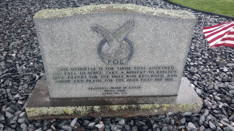 Eagles Aeril No. 2233 Veterans Memorial Marker image. Click for full size.