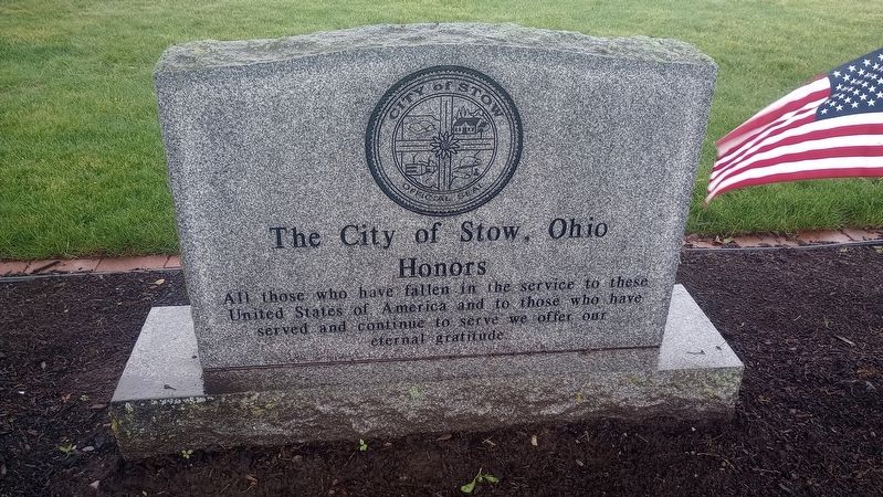 The City of Stow, Ohio Honors Marker. Click for full size. The City of Stow, Ohio Honors Marker image. Click for full size.