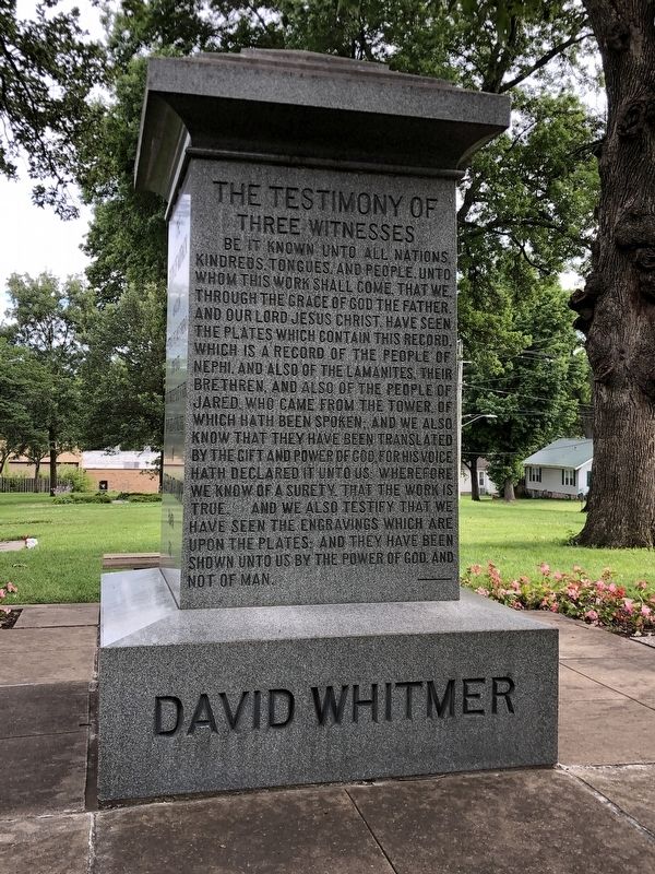 Three Witnesses Monument (Side B) image. Click for full size.