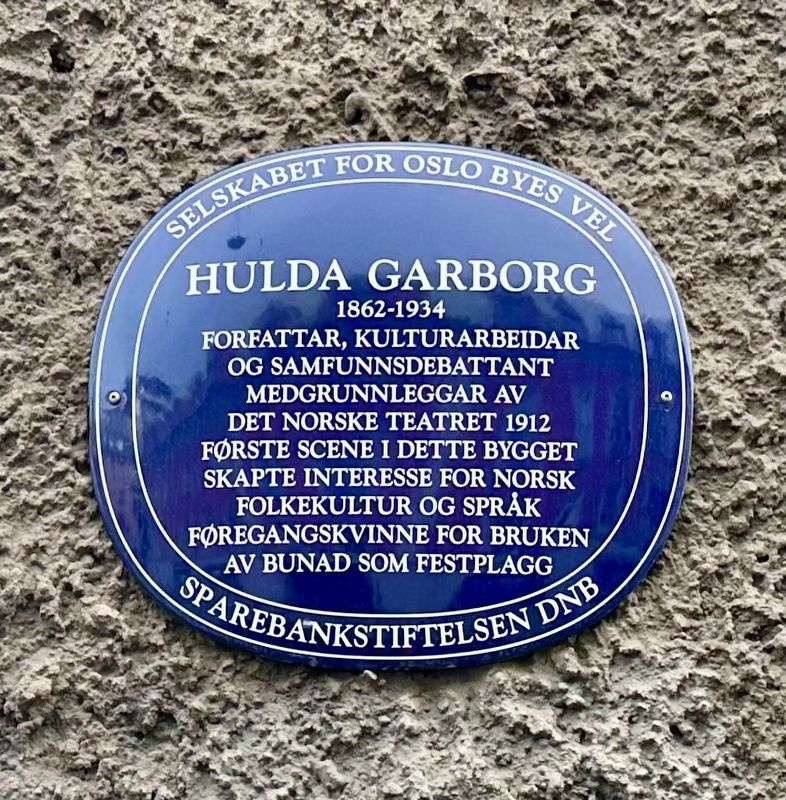 Hulda Garborg Marker. Click for full size. Hulda Garborg Marker image. Click for full size.