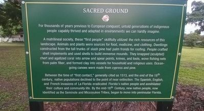 Sacred Ground Marker. Click for full size. Sacred Ground Marker image. Click for full size.