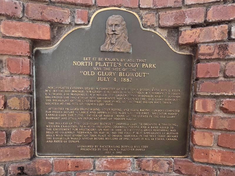 North Platte's Cody Park Marker. Click for full size. North Platte's Cody Park Marker image. Click for full size.