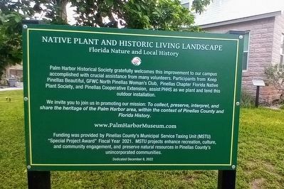 Native Plant and Historic Living Landscape Marker image. Click for full size.