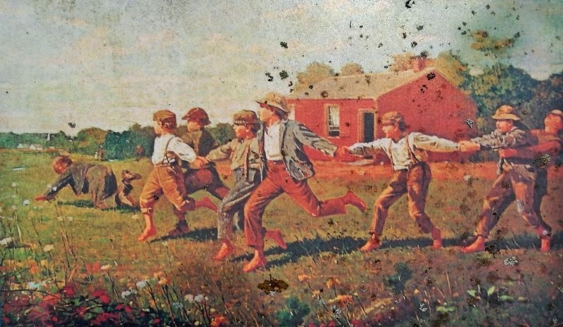 Marker detail: <i>Snap the Whip</i> by Winslow Homer image. Click for full size.