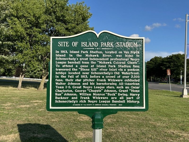 Site of Island Park Stadium Marker image. Click for full size.