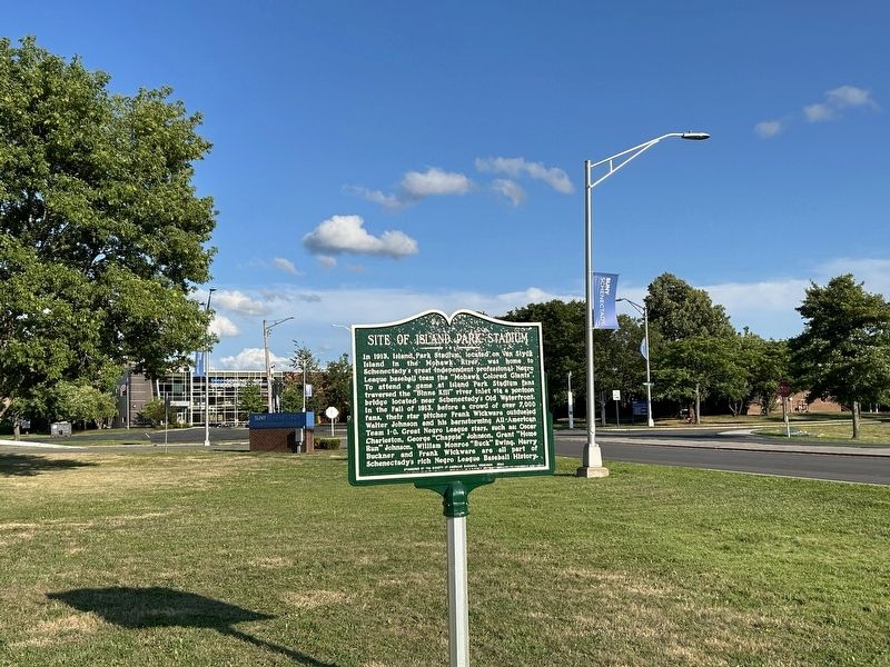 Site of Island Park Stadium Marker image. Click for full size.