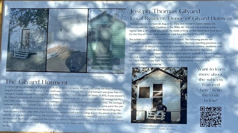 The Gilyard Hutment Marker image. Click for full size.