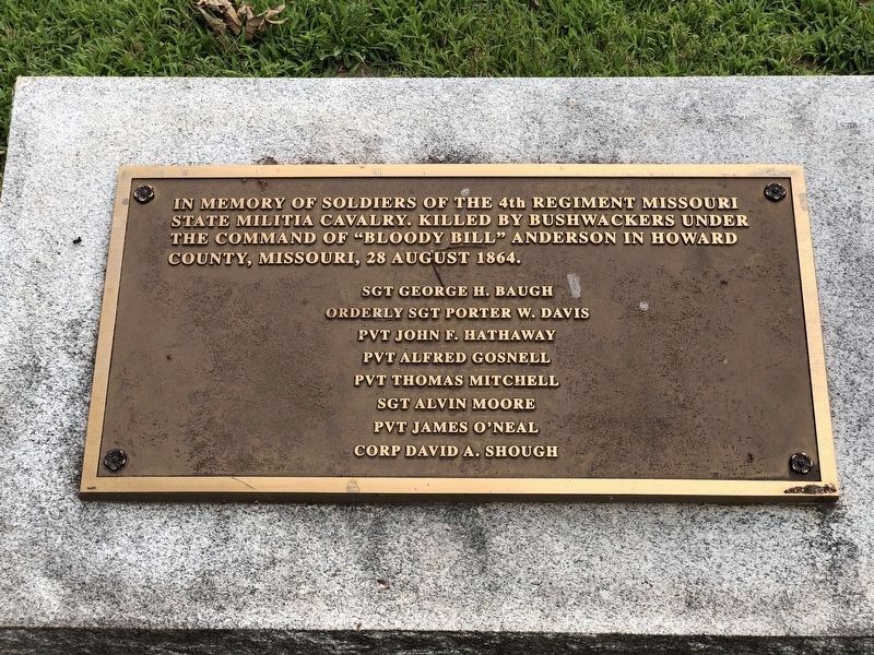 4th Regiment Missouri State Militia Cavalry Memorial image. Click for full size.