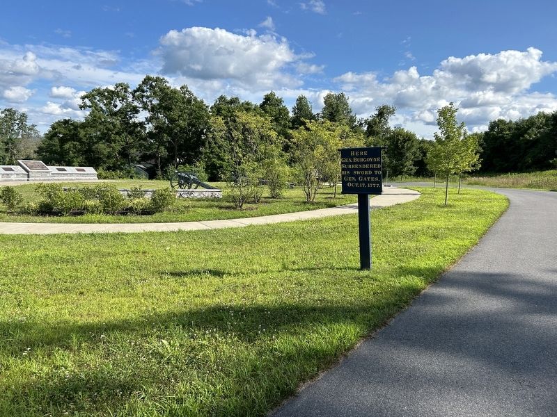 Burgoyne Surrendered his Sword Marker. Click for full size. Burgoyne Surrendered his Sword Marker image. Click for full size.